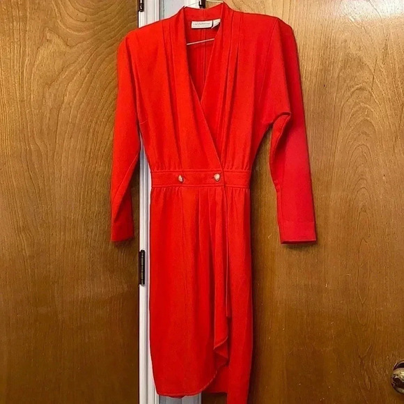 Liz Claiborne Petite Long Sleeve Wrap Dress - Picture 1 of 14